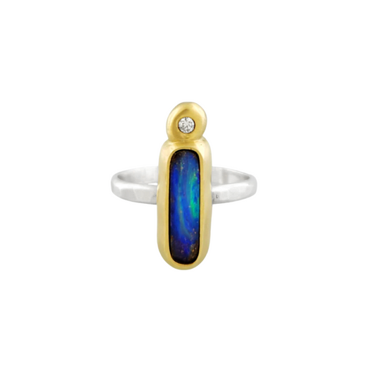 Black Opal Diamond Ring #1
