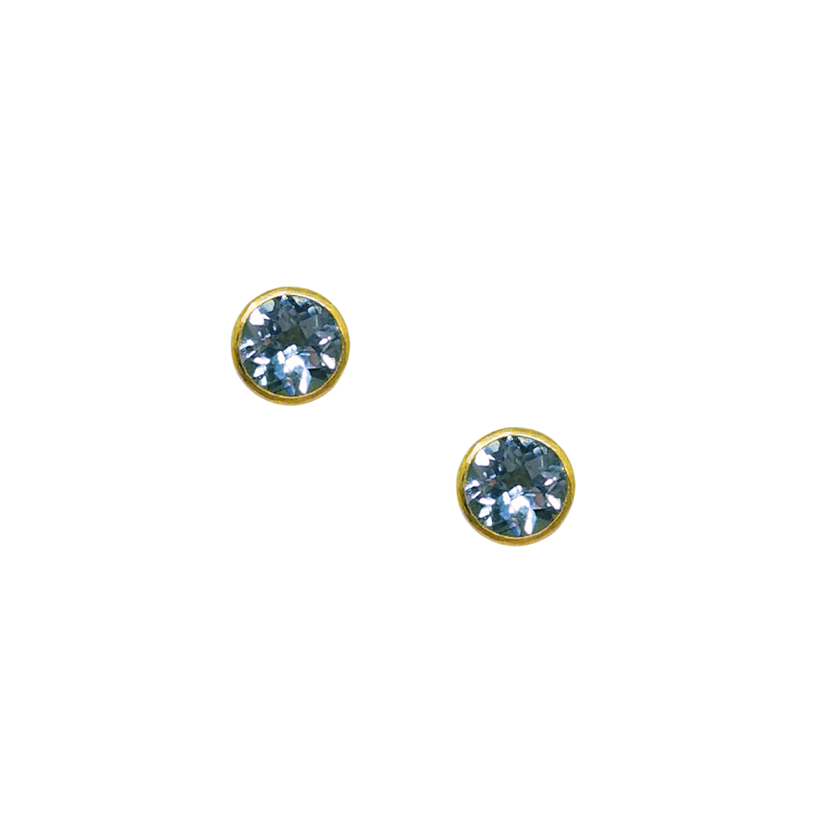 Blue Topaz Stud Earrings