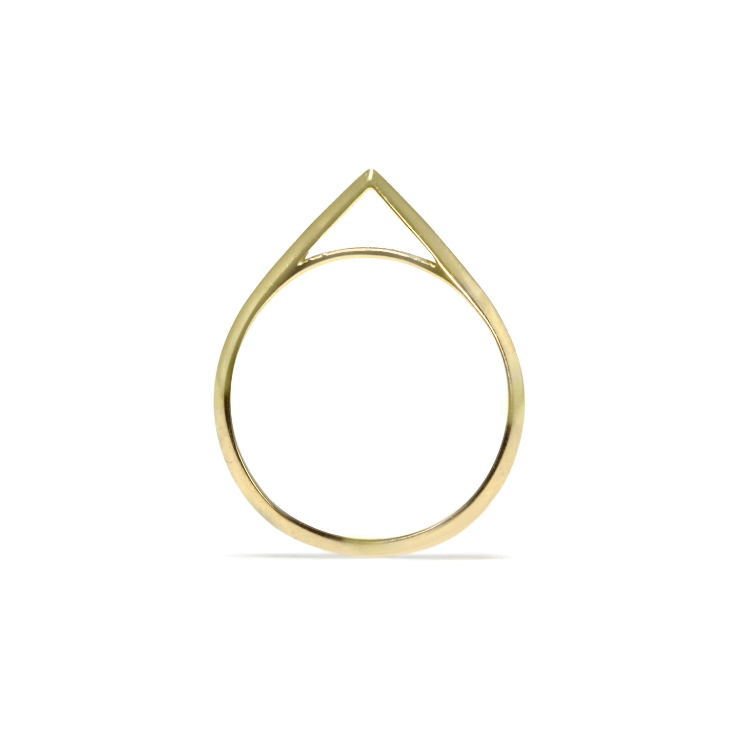 Apex Band - Slender Knife Edge in Gold