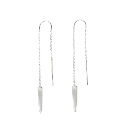 Talon Threader Earrings in Silver