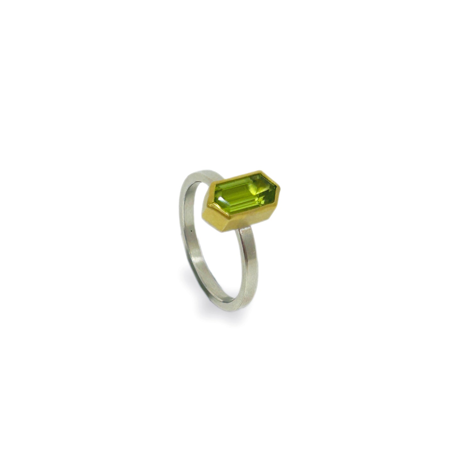 Peridot Hexagon Ring