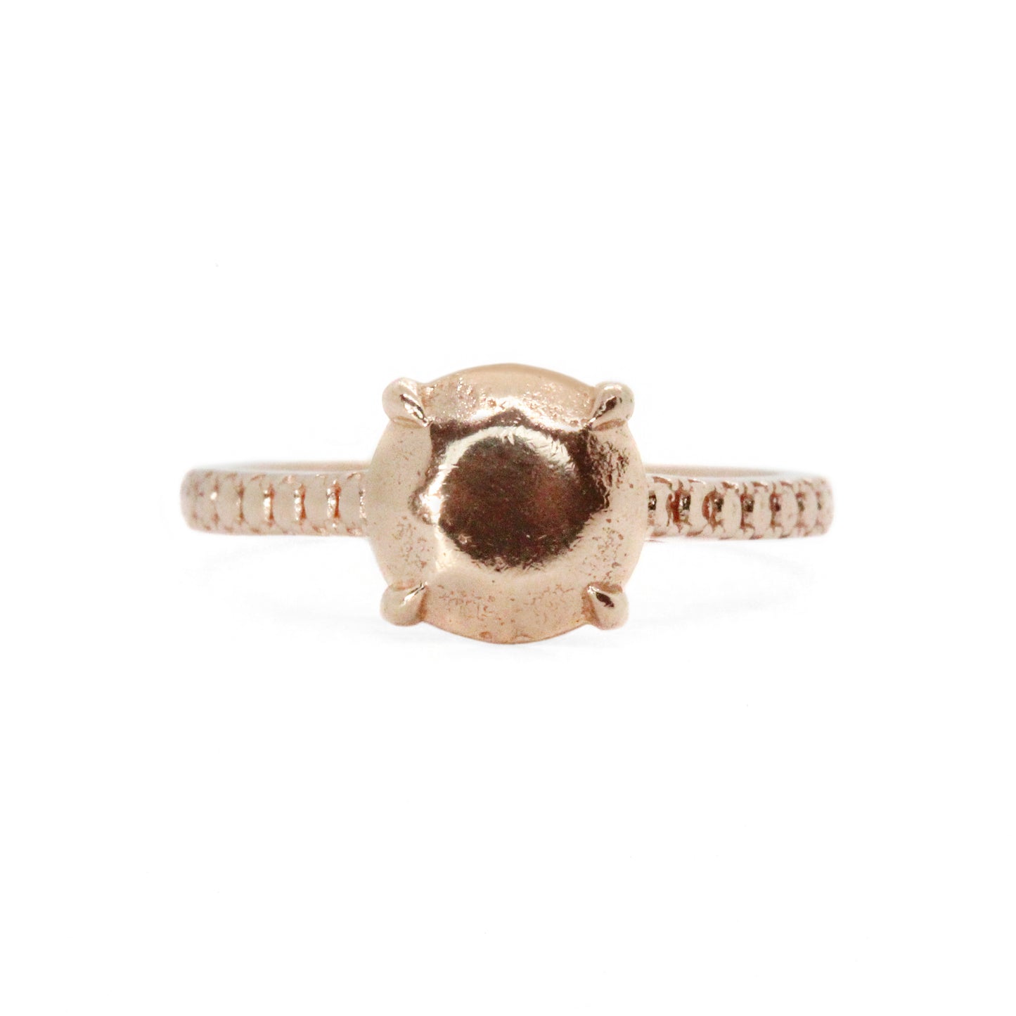 Salvaged Gold Solitaire Ring