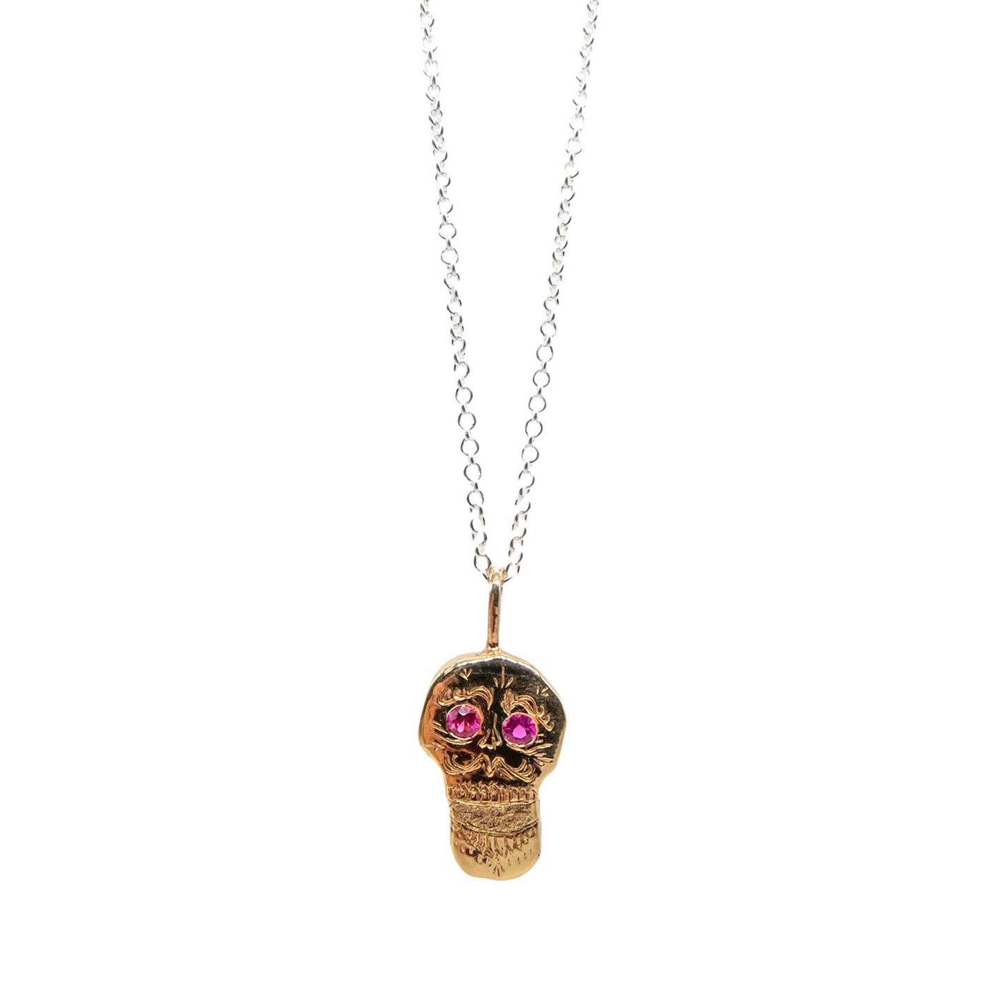 Salvaged Rosa Skully Necklace