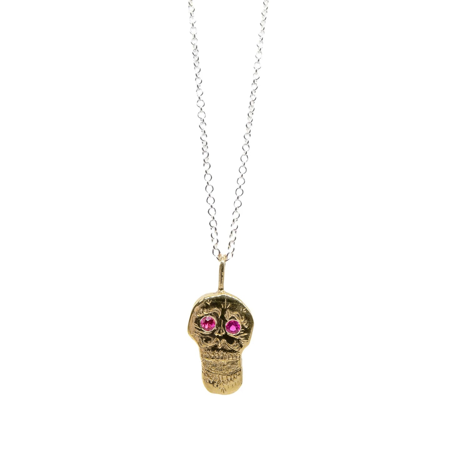 Salvaged Rosa Skully Necklace