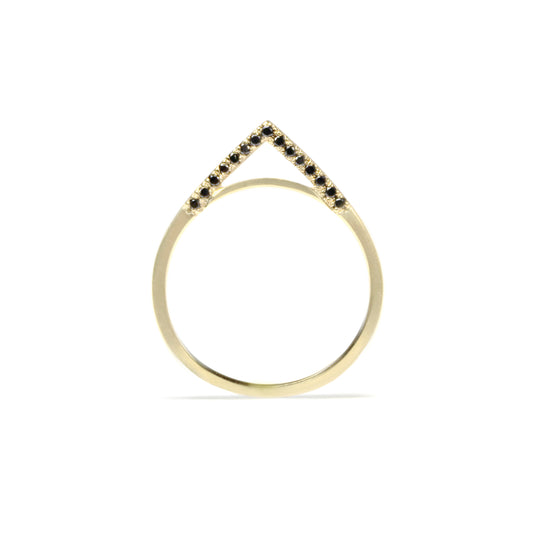 Apex Band With Black Diamonds, Side