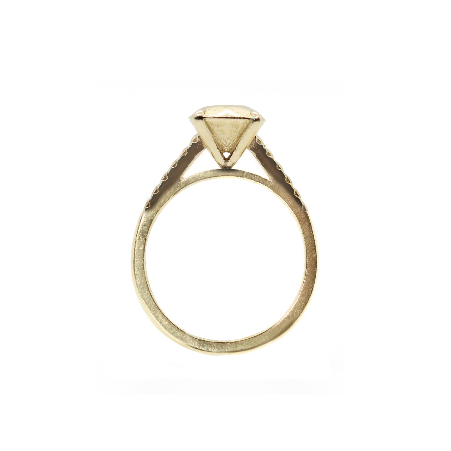 Salvaged Gold Solitaire Ring