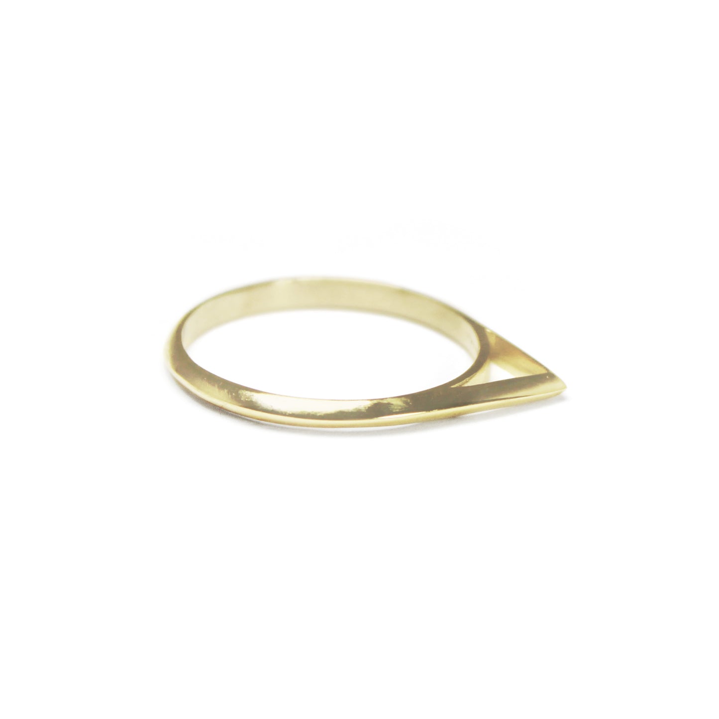 Apex Band - Slender Knife Edge in Gold
