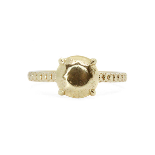 Apex Solitaire Ring - Salvaged Gold