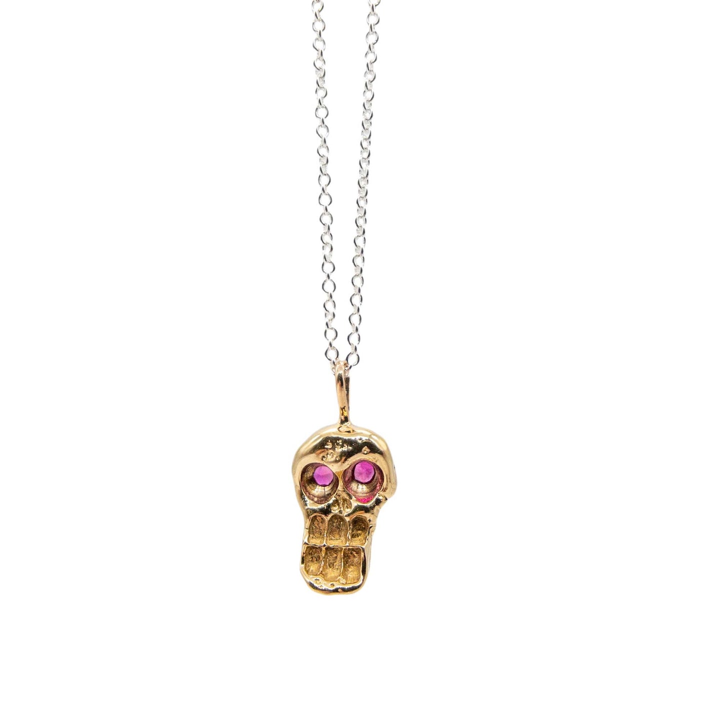 Salvaged Rosa Skully Necklace