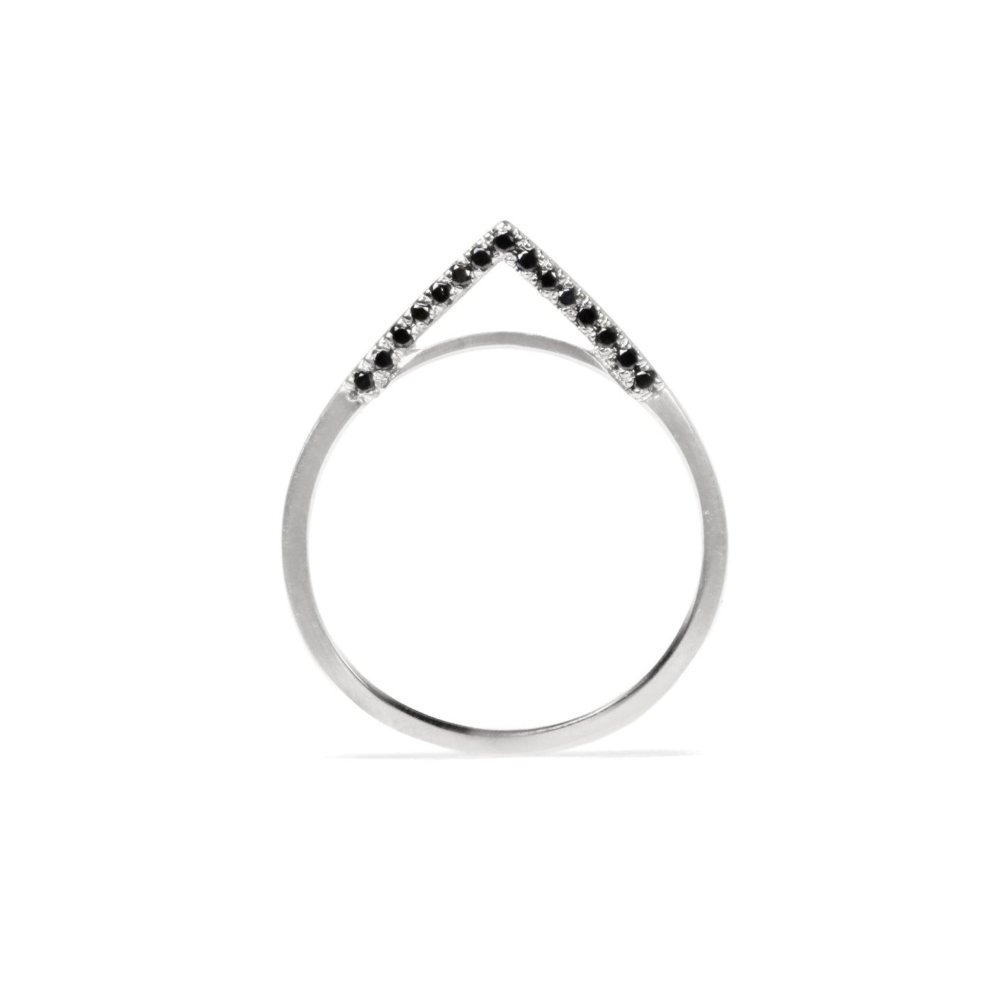 Apex Band With Black Diamonds, Side