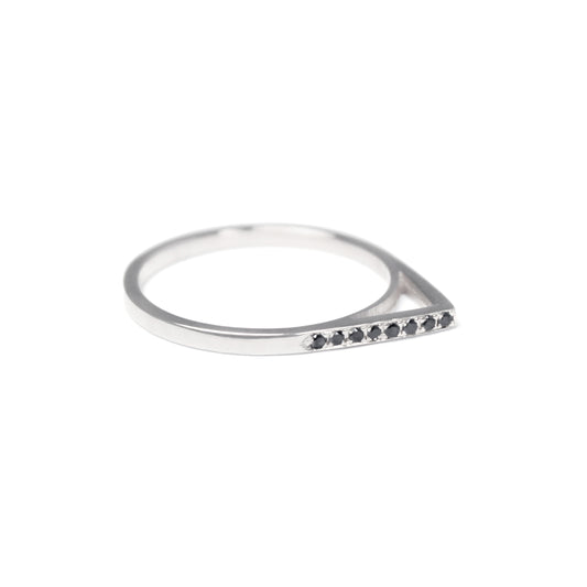 Apex Band - Black Diamonds, Top in Silver