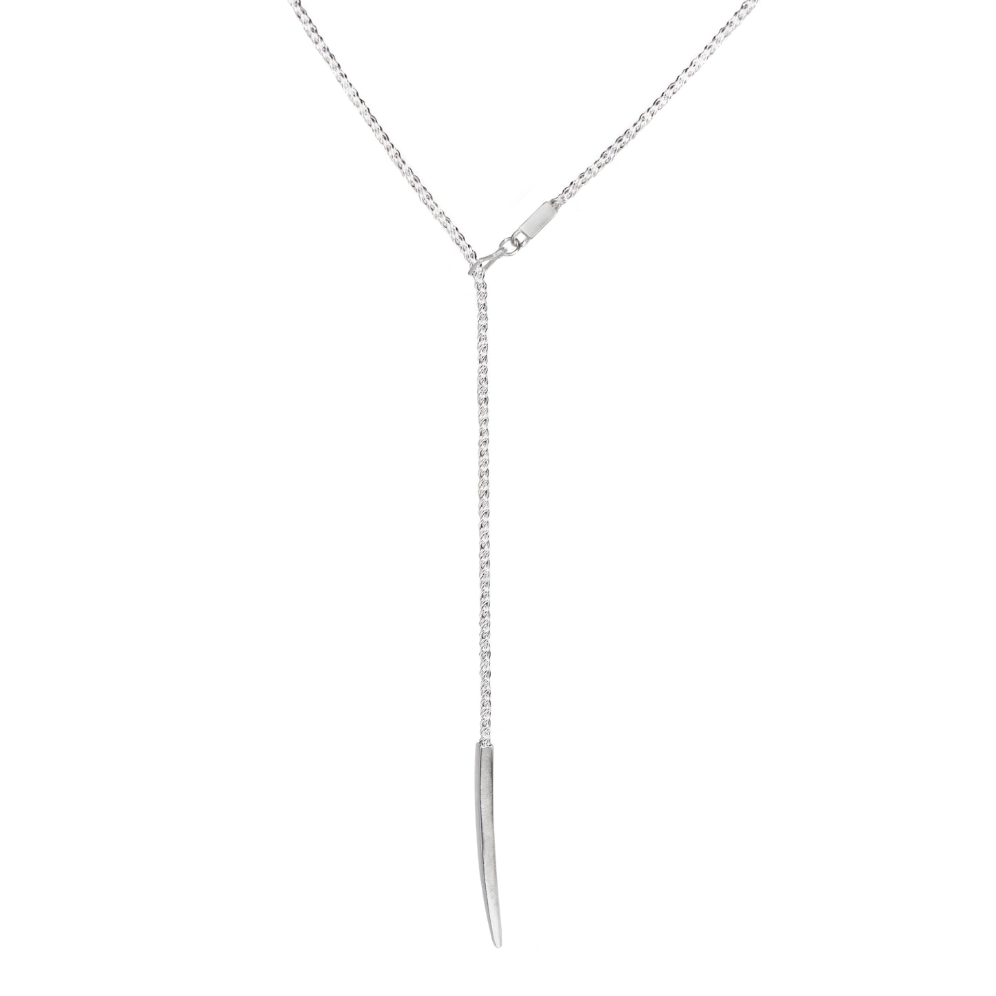 Talon Lariat Necklace - Silver