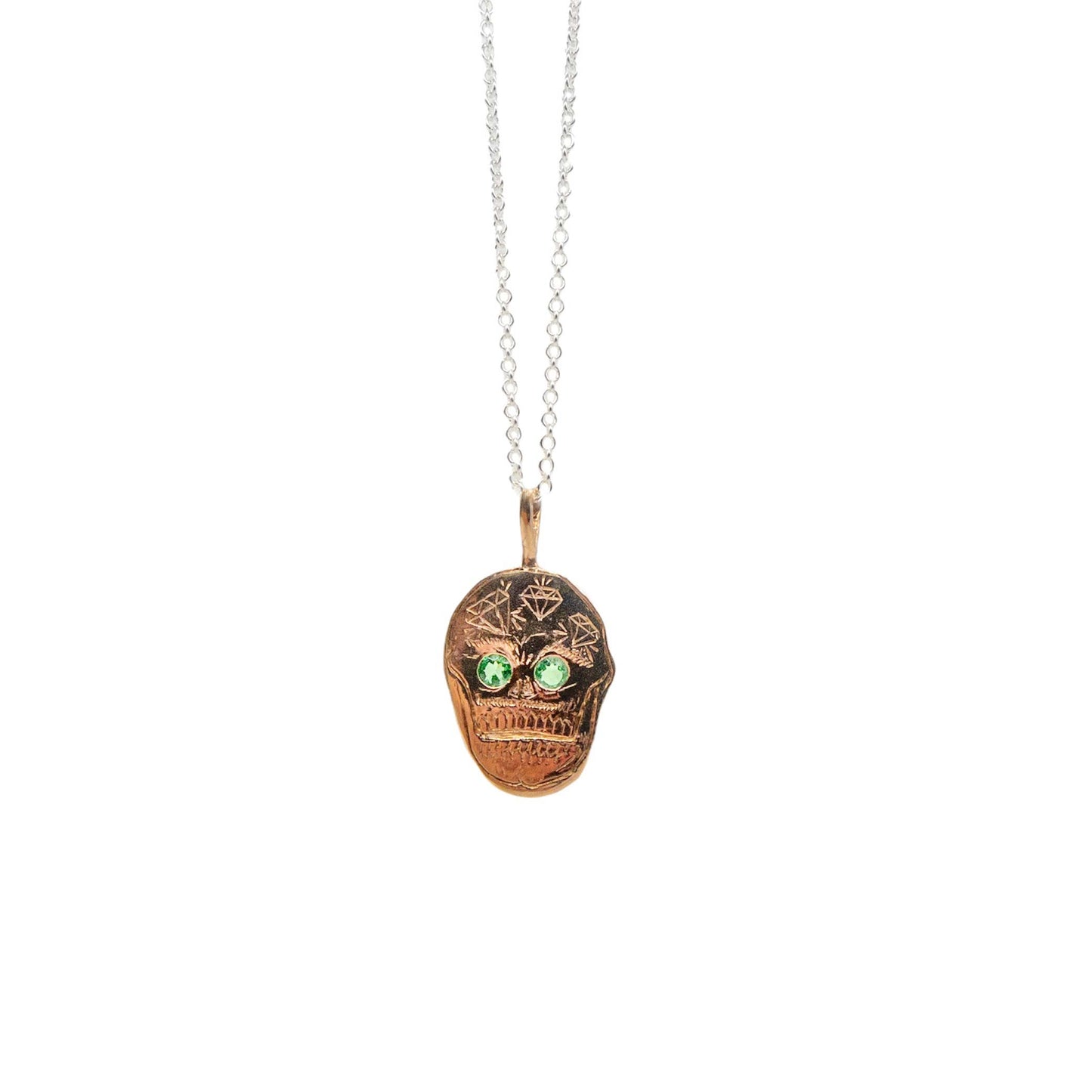 Salvaged Lucha Skully Necklace