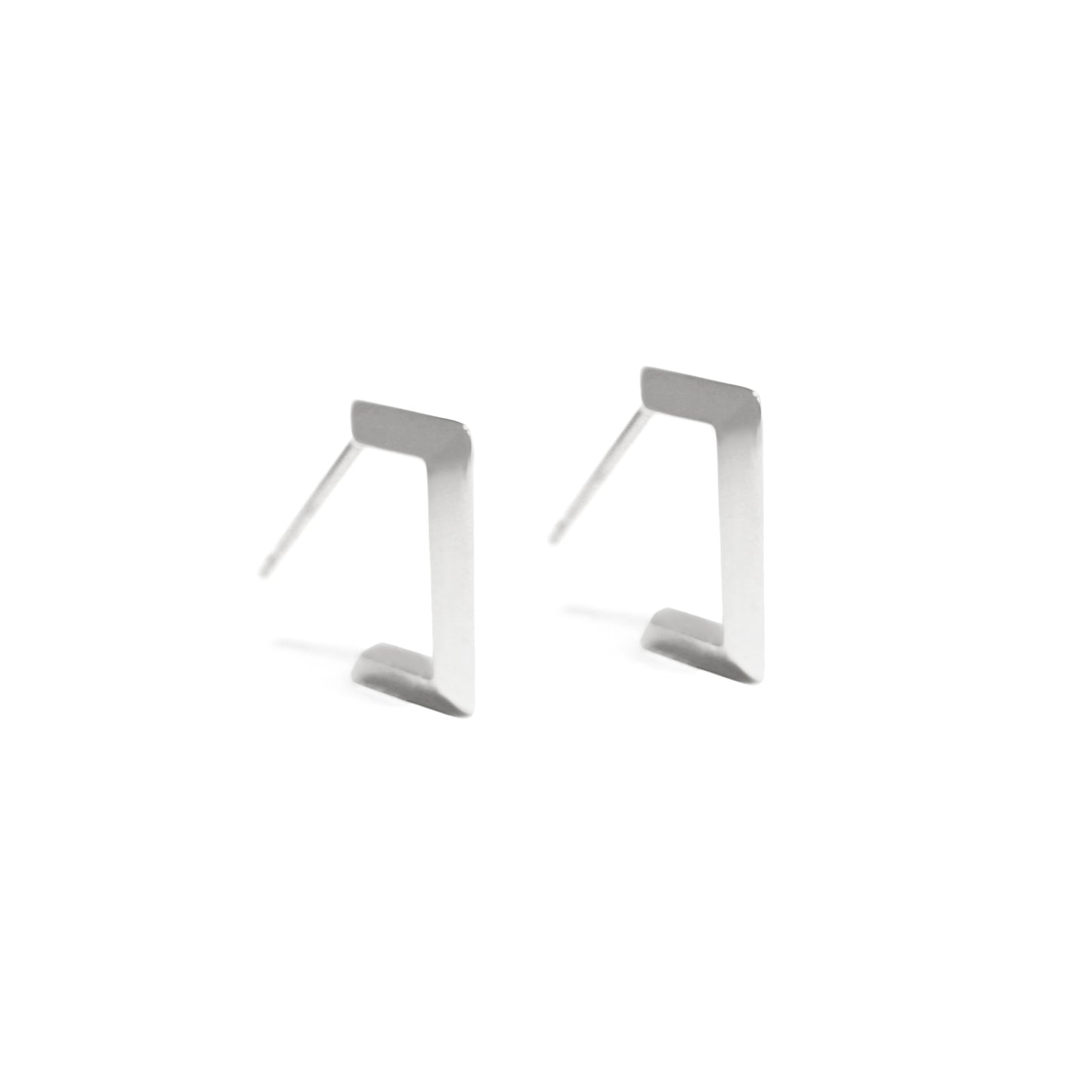 Apex Earrings - Silver Knife Edge