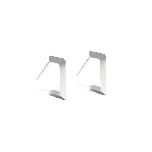 Apex Earrings - Silver Knife Edge