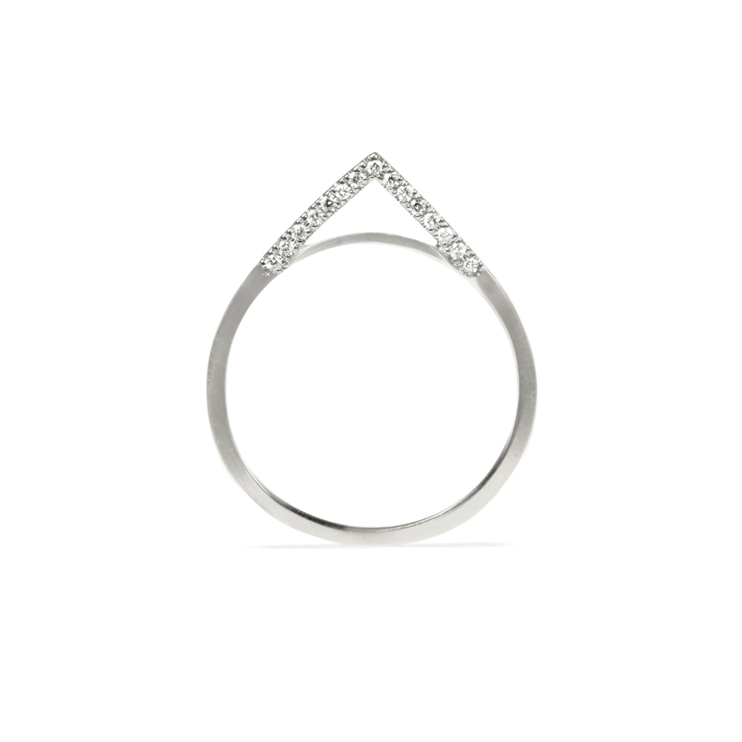 Apex Band With White Diamonds, Side