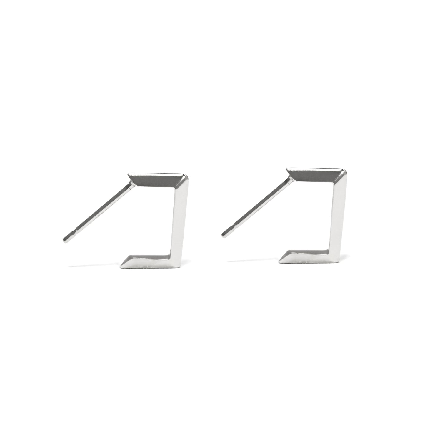 Apex Earrings - Silver Knife Edge