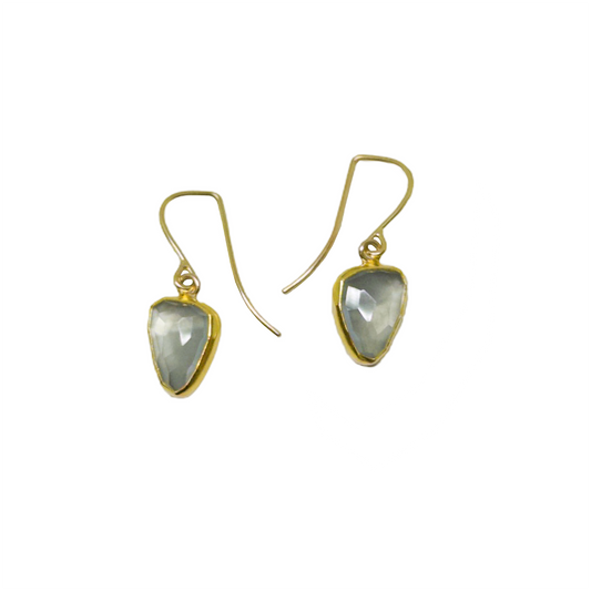 Aquamarine Rose Cut Earrings