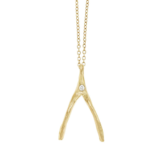Wishbone Gold Necklace