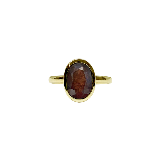 Reddish-Brown Sapphire Ring