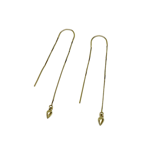 Gold Pendulum Ear Threaders