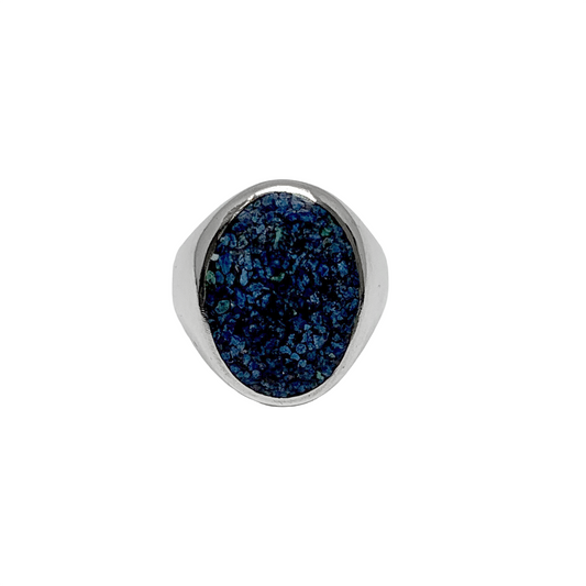 Shattuckite Signet Ring
