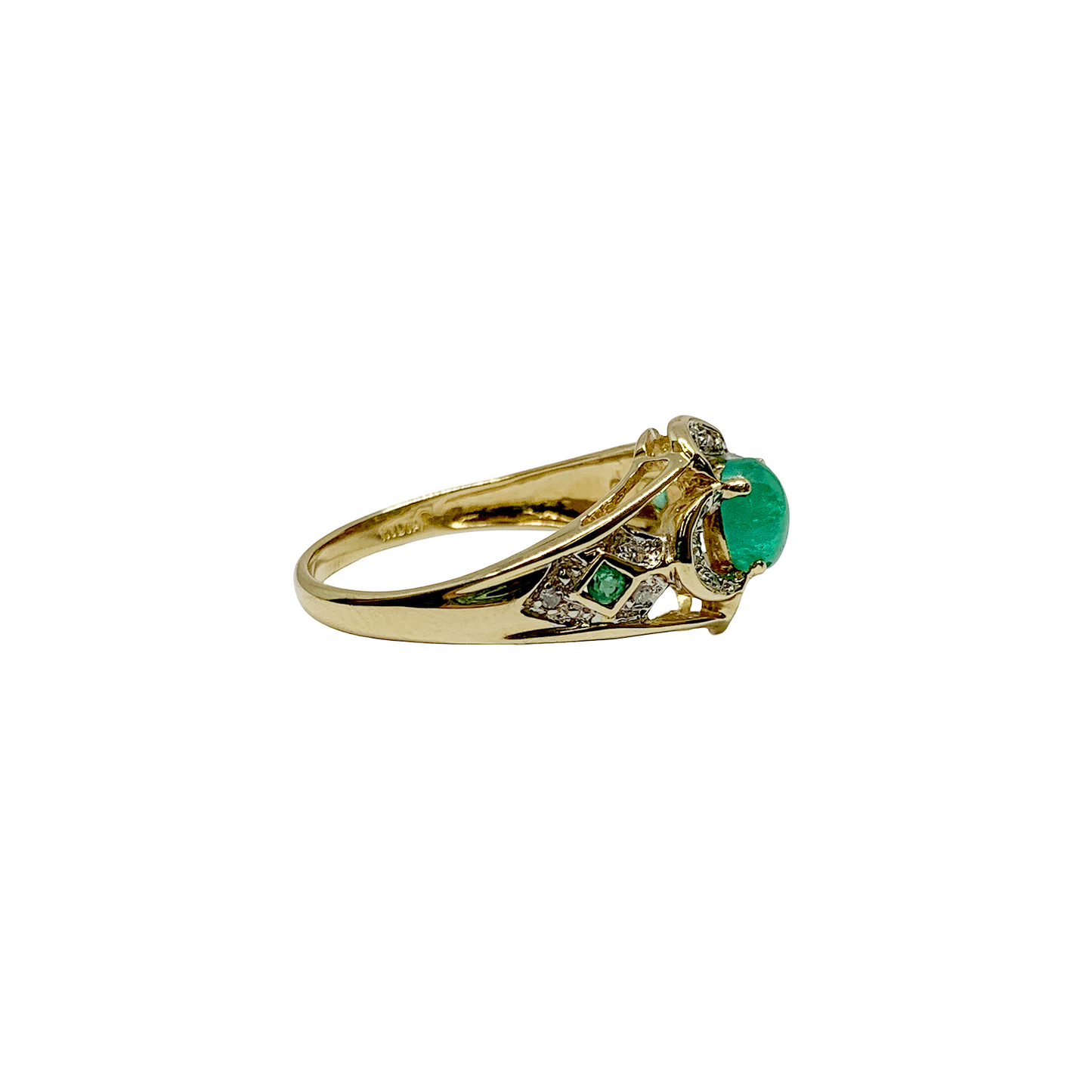 Emerald & Diamond Cocktail Ring