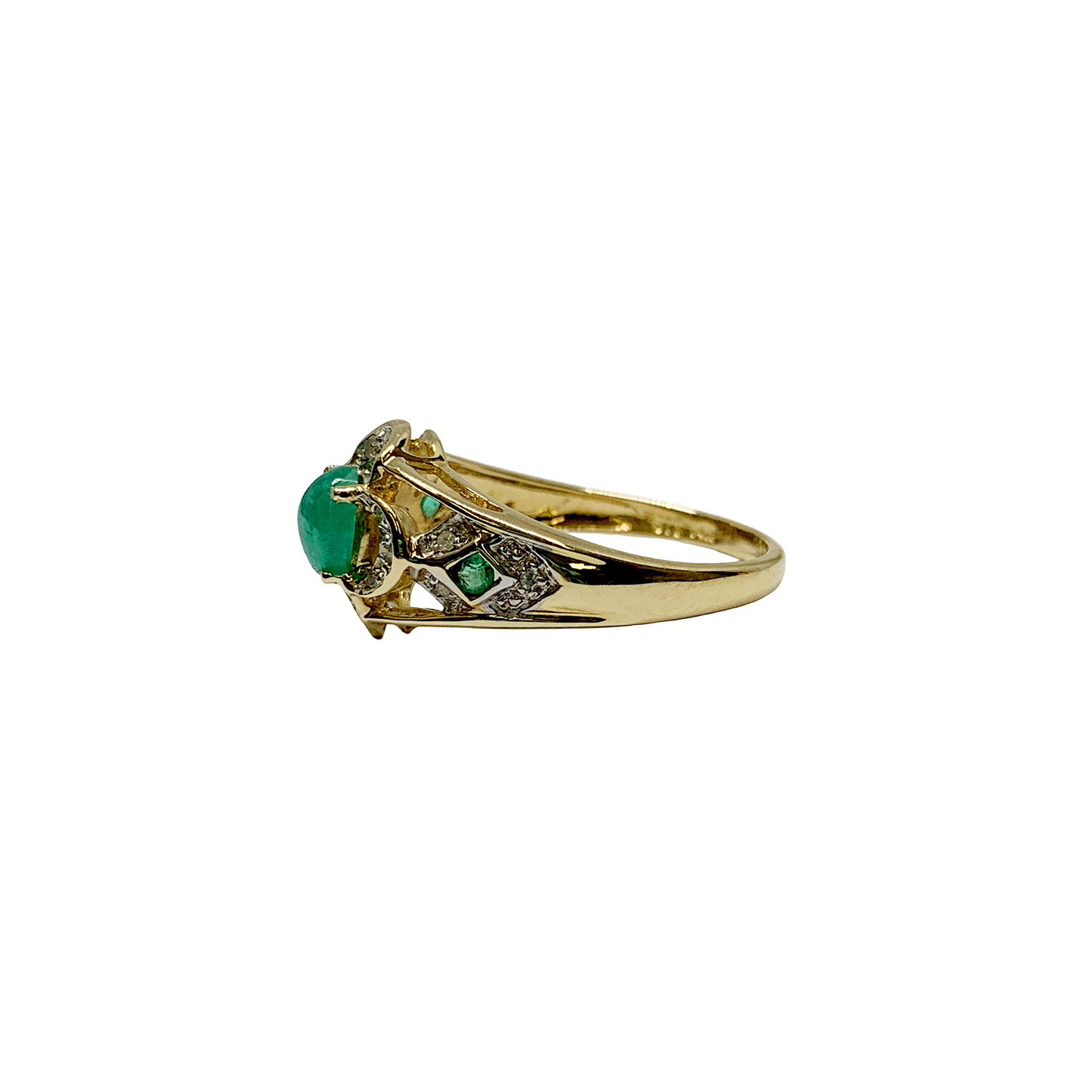Emerald & Diamond Cocktail Ring