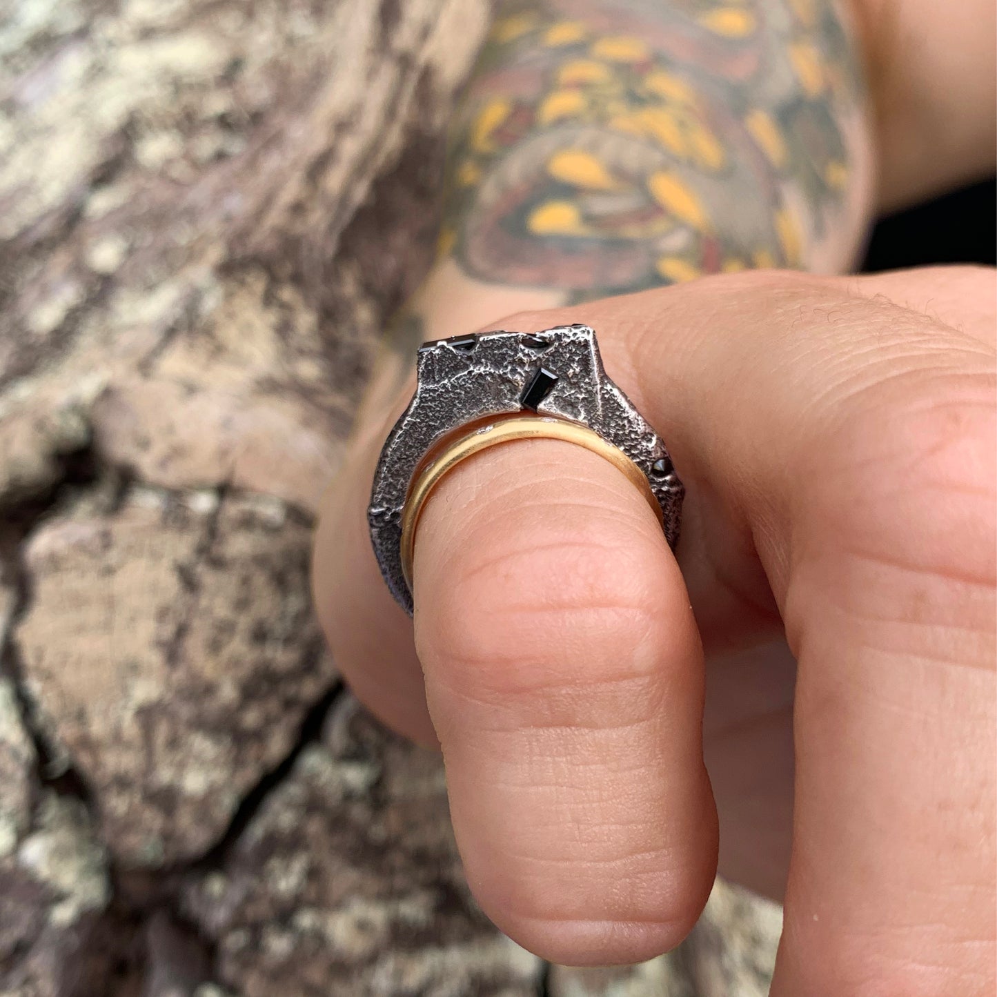 Cosmo Black Diamond Ring