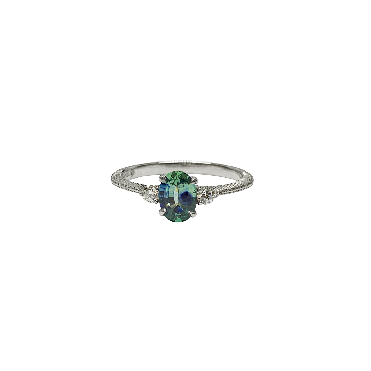 Oval Montana Sapphire and Diamond Ring
