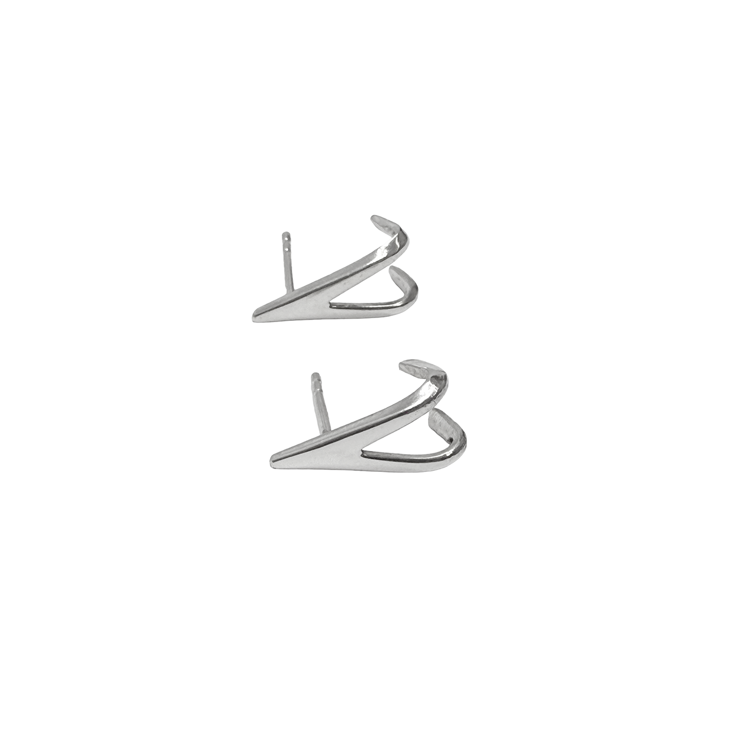 V Huggie Earring Studs