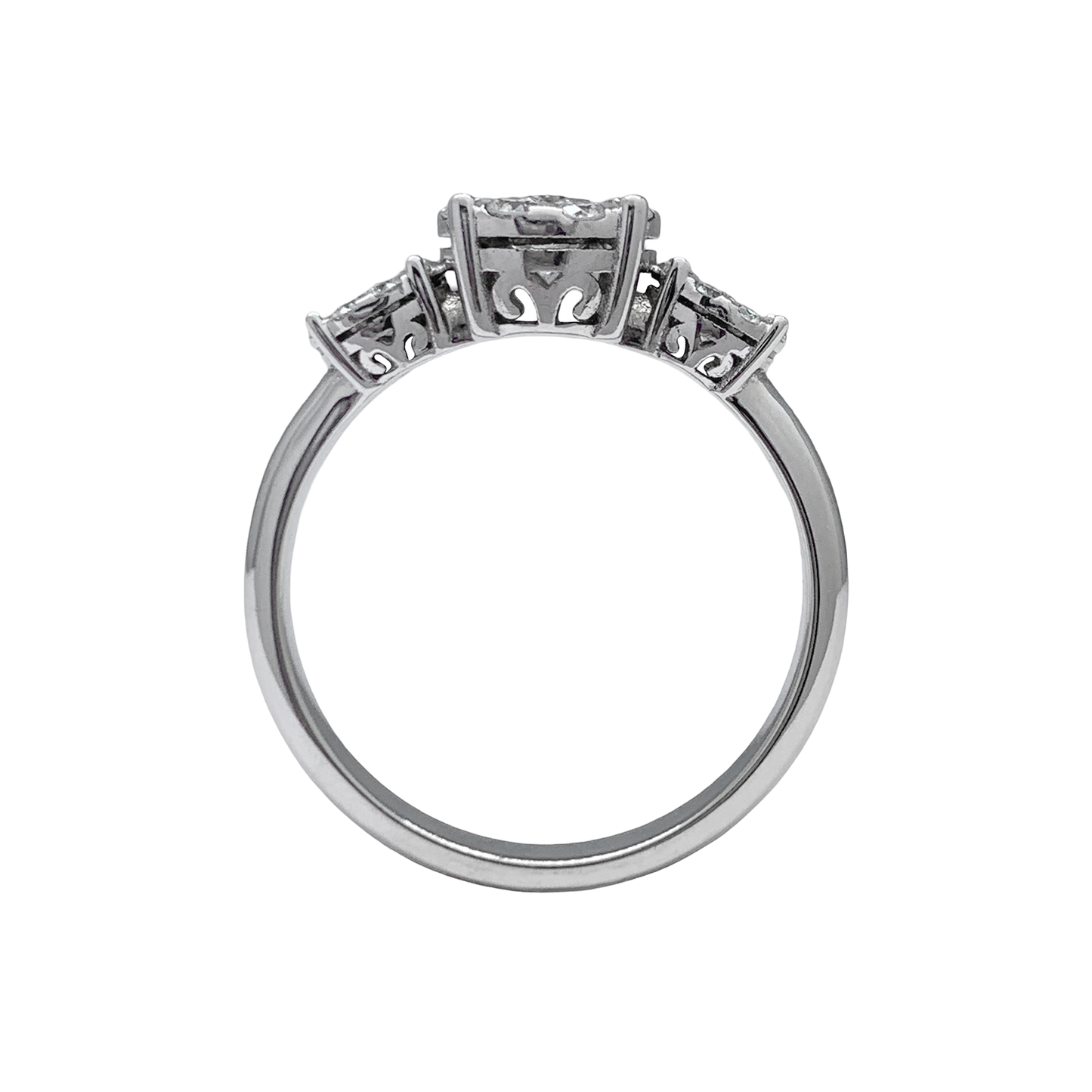 3 Diamond Halos Ring