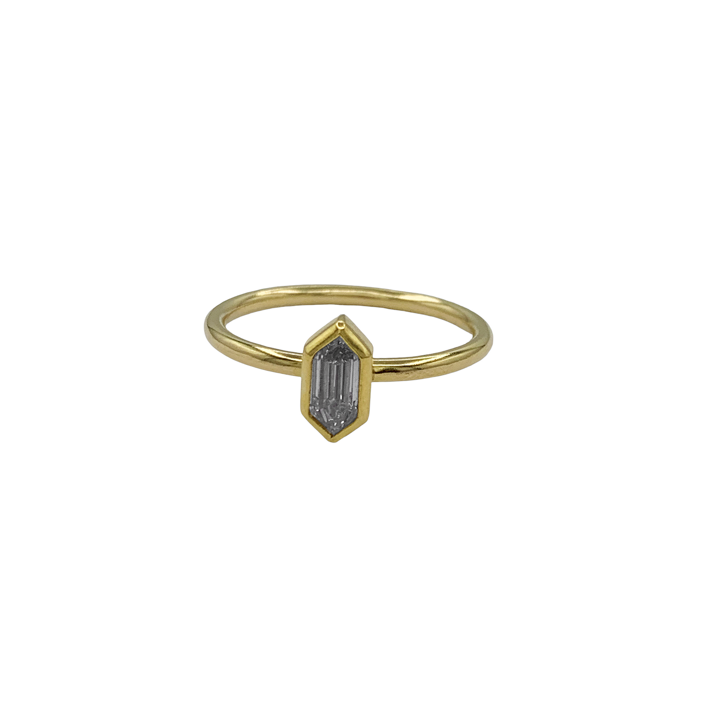 Diamond Hexagon Ring