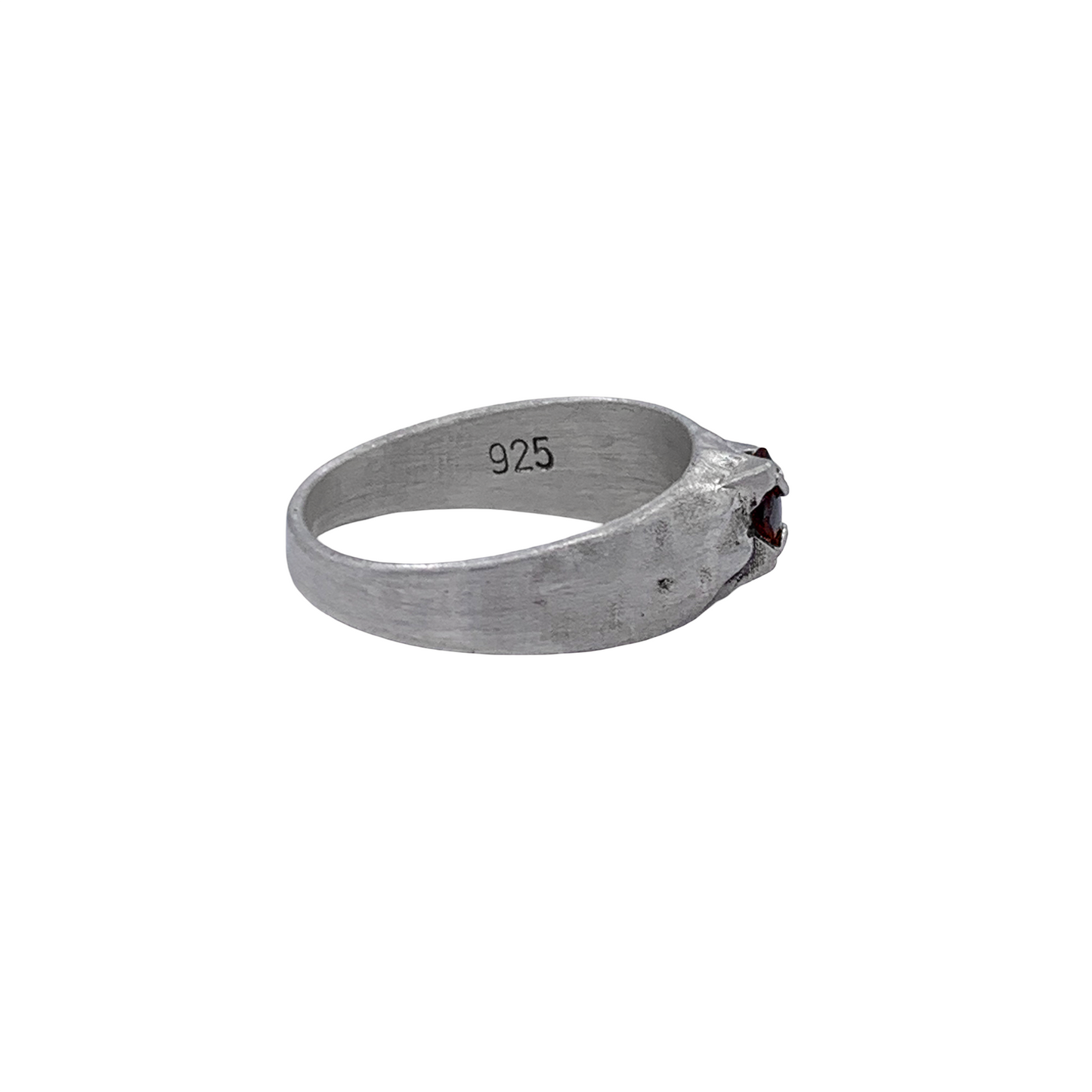 Garnet Mountain Silver Ring