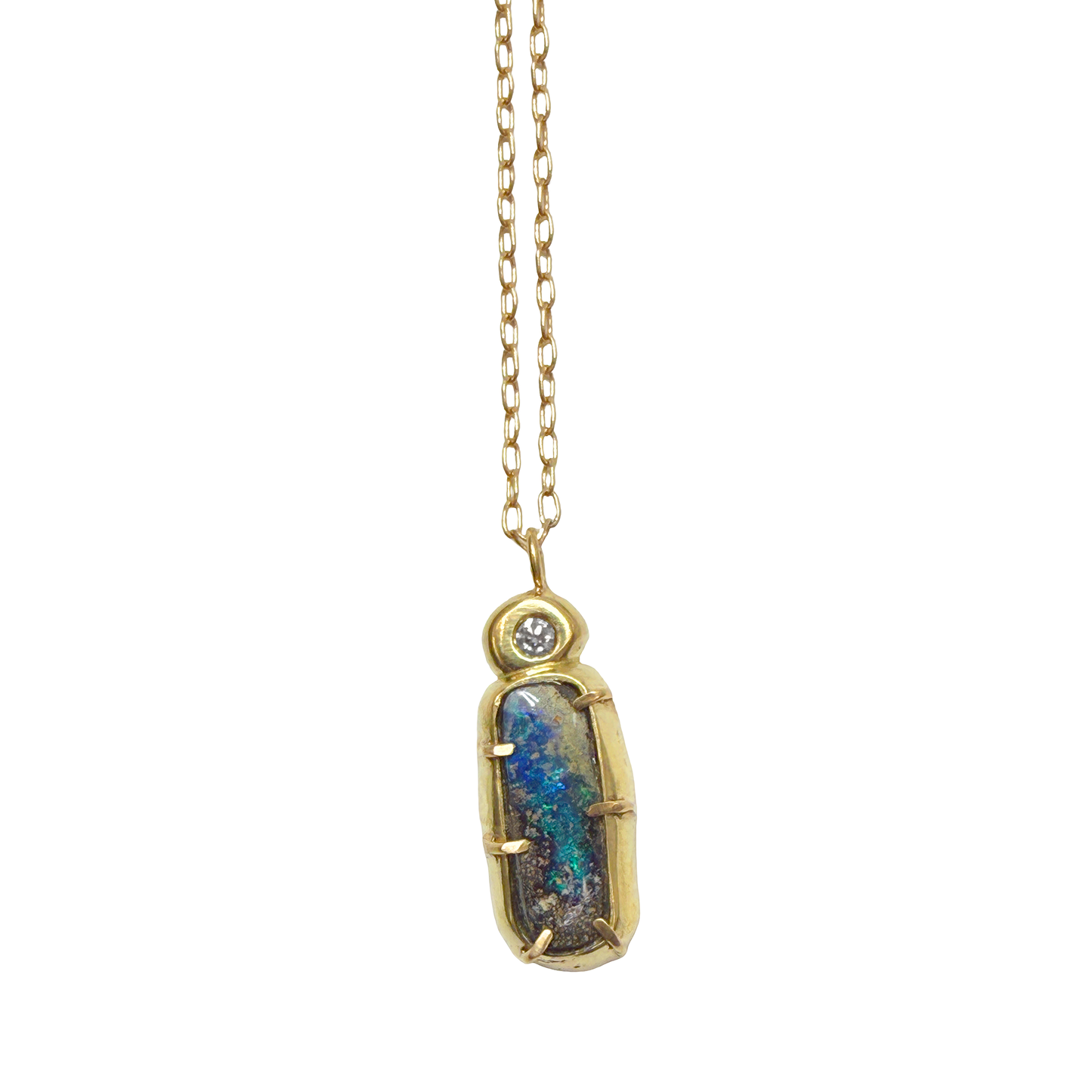 Black Opal Diamond Necklace #3