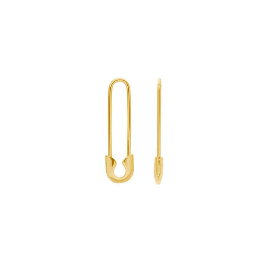 Safety Pin Gold Earrings