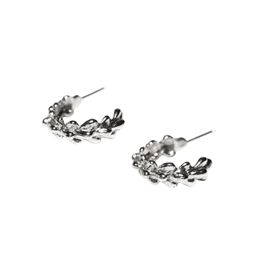 Willow Hoop Earrings - Silver