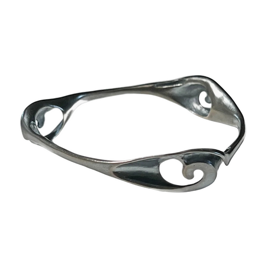 Slide Silver Tapered Bangle