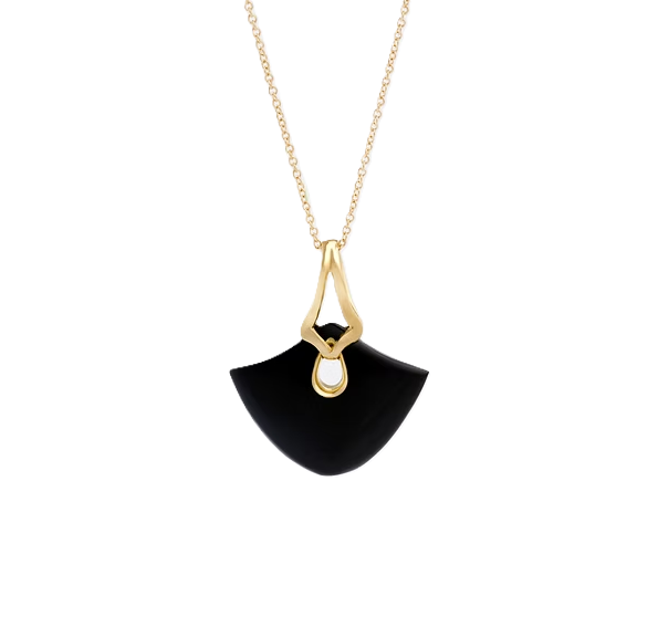 Black Jade Tumbler Shield Pendant