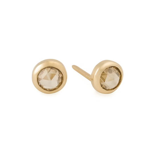 Reclaimed Rose Nouveau Champagne Diamond Studs