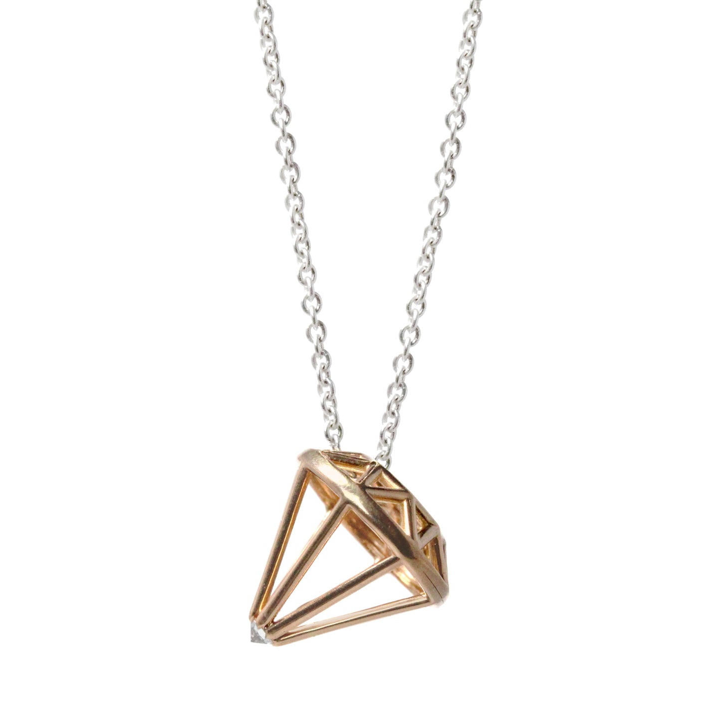 Muse Necklace - Gold With White Diamond