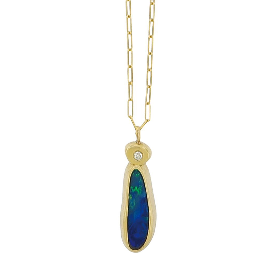Black Opal Diamond Necklace #5