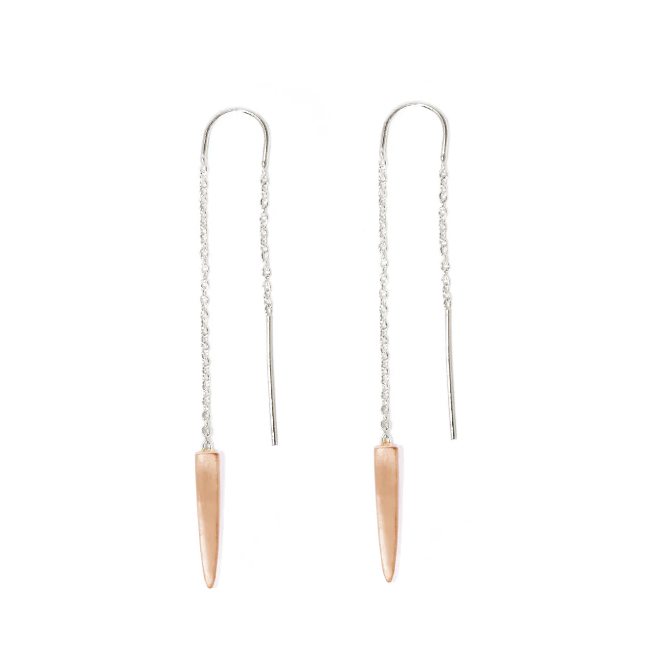 Talon Threader Earrings in Mixed Metals
