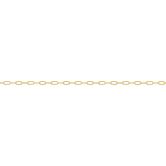 Fairmined 14K Yellow Gold 1.7mm Round Paperclip Chain - 18 inches