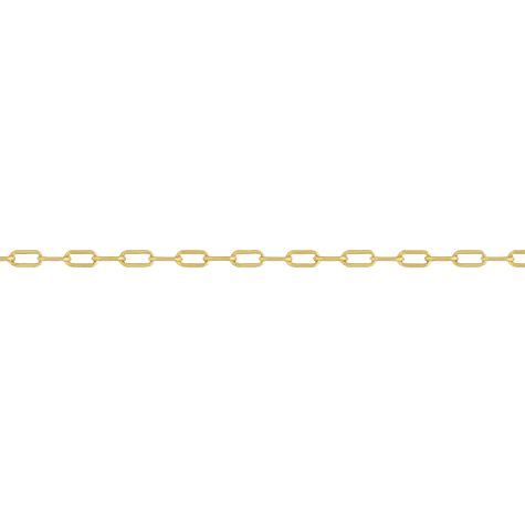 Fairmined 14K Yellow Gold 1.7mm Round Paperclip Chain - 18 inches
