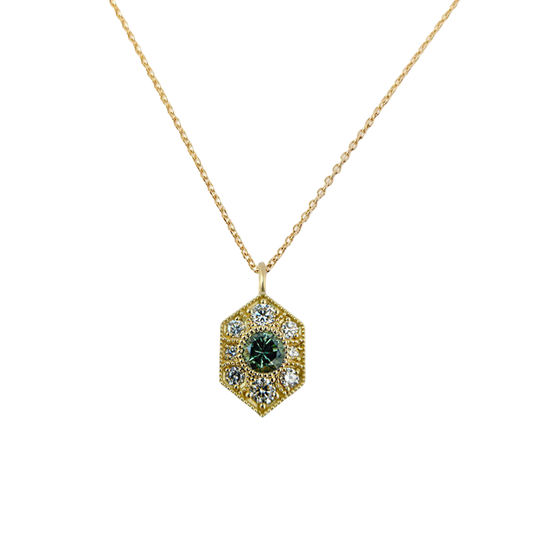 Montana Sapphire Diamond Wyatt Necklace