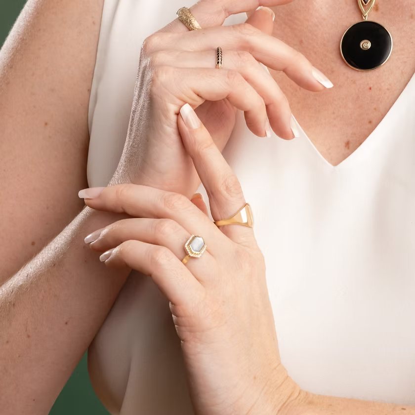 Mother of Peal Mantle Ring