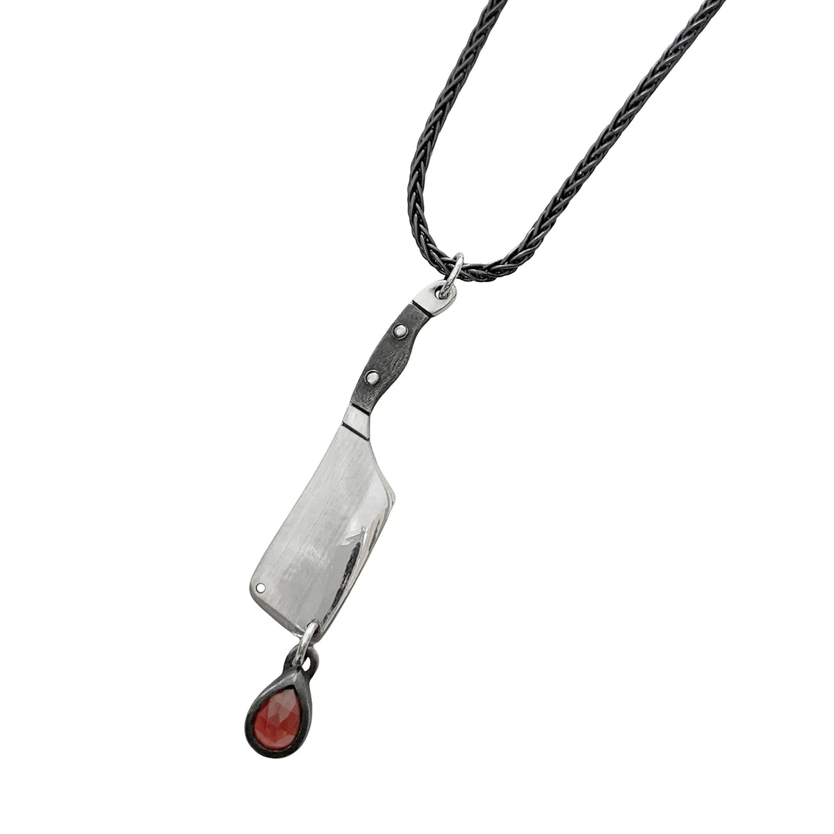 Meat Cleaver Pendant - Silver