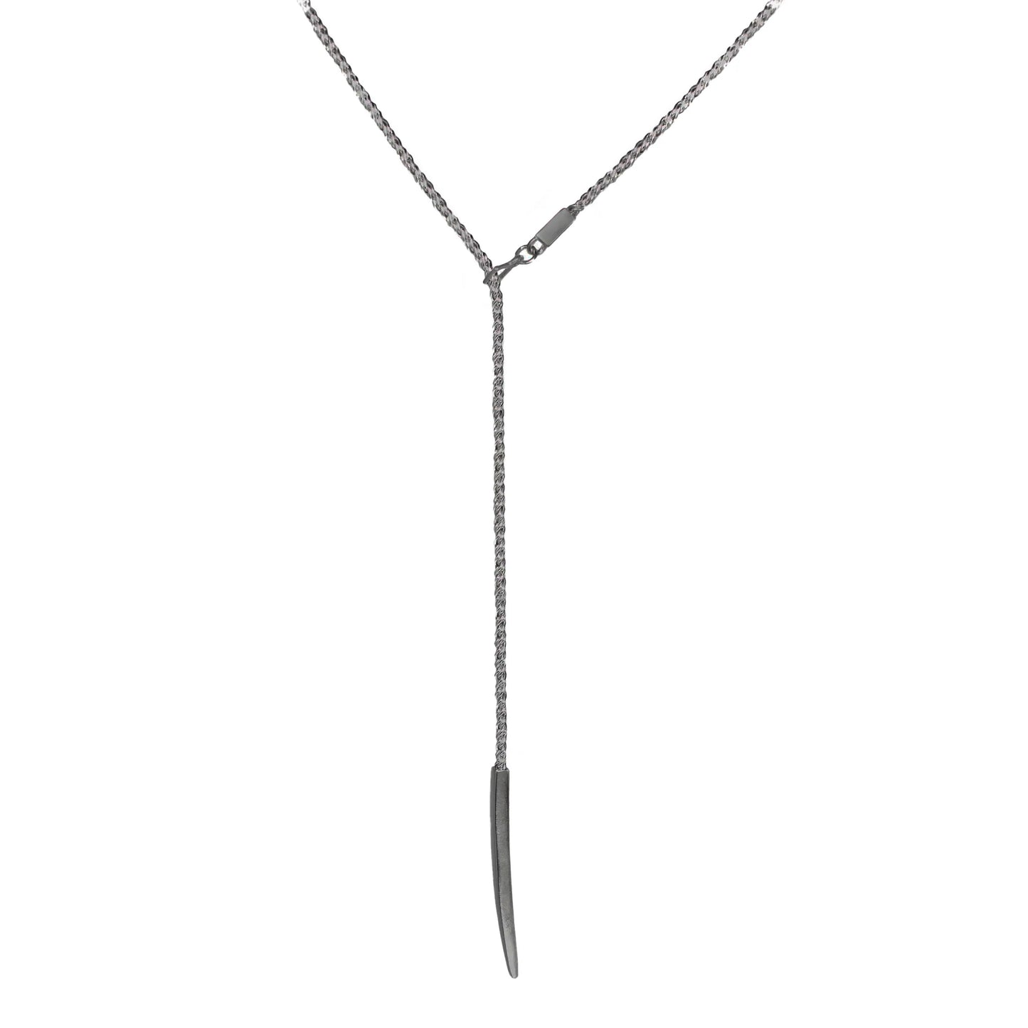 Talon Lariat Necklace - Silver