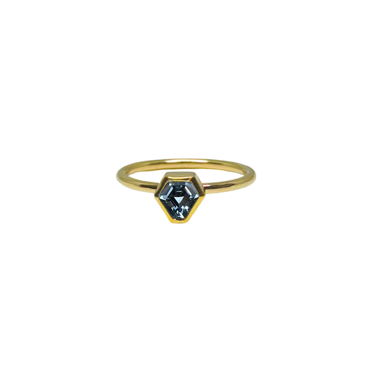 Geometric Montana Sapphire Ring